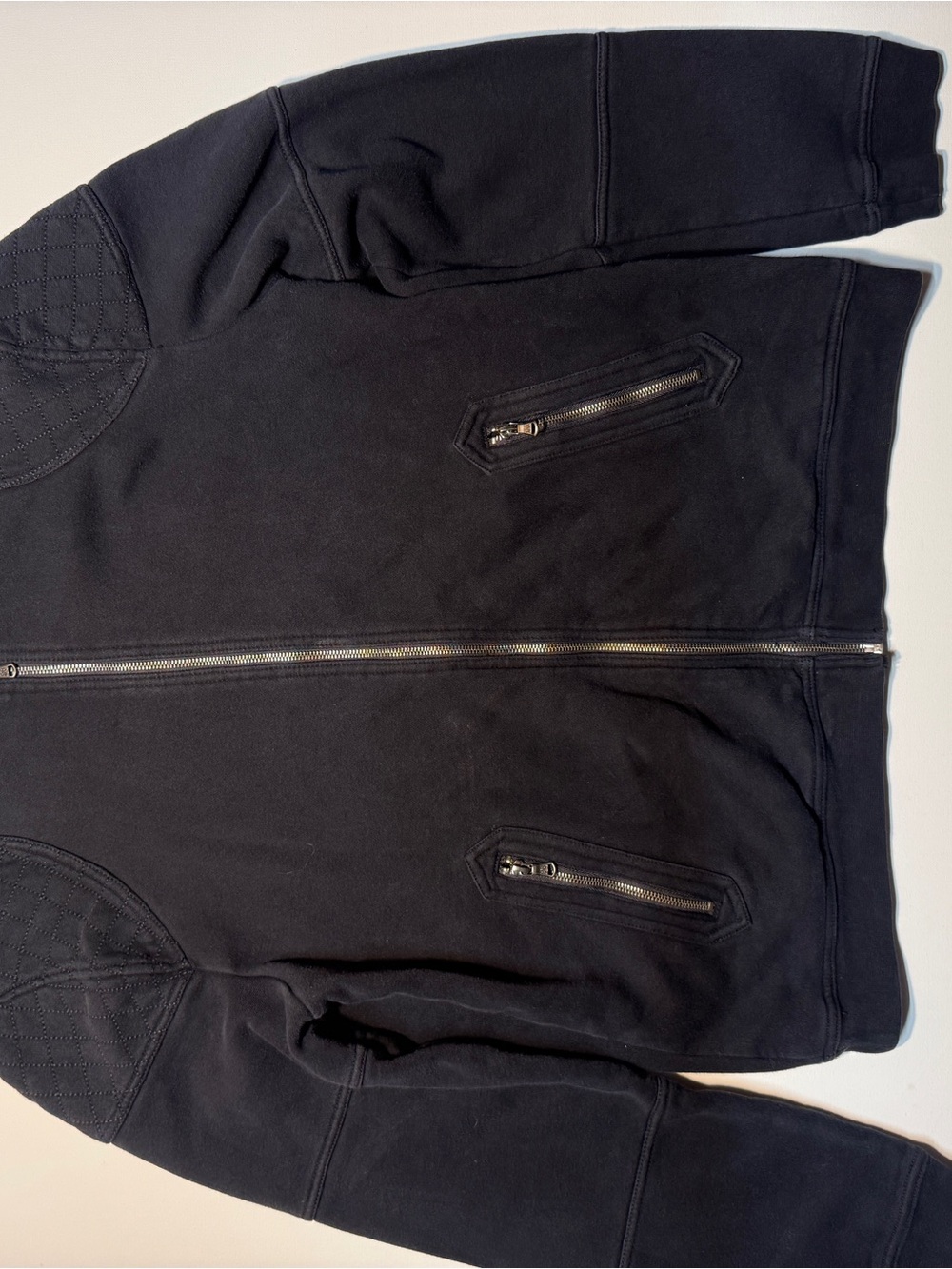 Rock & Republic Black Zip-Up Bomber Jacket